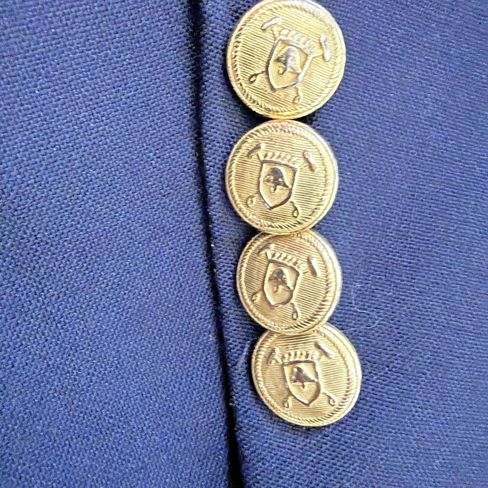 Vintage Polo University Club by Ralph Lauren Navy Blue Blazer 44R Made in Canada - Picture 16 of 16
